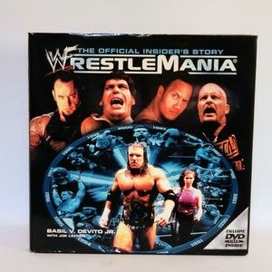 Vtg WWF Wrestle Mania The Official Insiders Story Hardcover Book (2001) No DVD